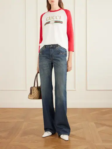 Gucci Horsebit-embellished Mid-rise Wide-leg Jeans | Thumbnail 2 Gucci Horsebit-embellished Mid-rise Wide-leg Jeans | Thumbnail 2