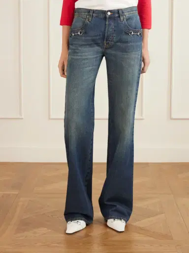 Gucci Horsebit-embellished Mid-rise Wide-leg Jeans | Thumbnail 3 Gucci Horsebit-embellished Mid-rise Wide-leg Jeans | Thumbnail 3