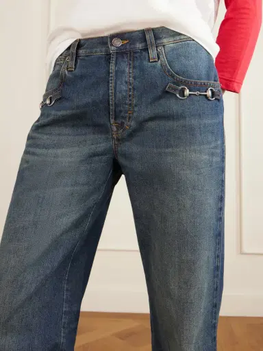 Gucci Horsebit-embellished Mid-rise Wide-leg Jeans | Thumbnail 5 Gucci Horsebit-embellished Mid-rise Wide-leg Jeans | Thumbnail 5