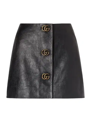 Gucci Embellished Textured-leather Mini Skirt | Thumbnail 1 Gucci Embellished Textured-leather Mini Skirt | Thumbnail 1