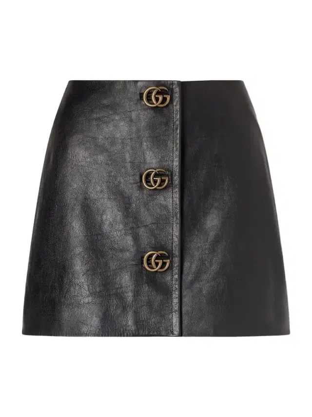 Embellished Textured-leather Mini Skirt