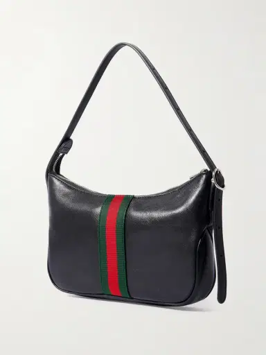 Gucci Lunetta Leather-trimmed Canvas-jacquard Shoulder Bag | Thumbnail 3 Gucci Lunetta Leather-trimmed Canvas-jacquard Shoulder Bag | Thumbnail 3
