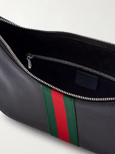 Gucci Lunetta Leather-trimmed Canvas-jacquard Shoulder Bag | Thumbnail 5 Gucci Lunetta Leather-trimmed Canvas-jacquard Shoulder Bag | Thumbnail 5