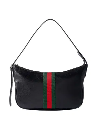 Gucci Lunetta Leather-trimmed Canvas-jacquard Shoulder Bag | Thumbnail 1 Gucci Lunetta Leather-trimmed Canvas-jacquard Shoulder Bag | Thumbnail 1
