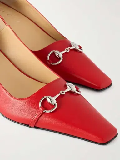 Gucci Vittoria Collapsible-heel Horsebit-embellished Leather Pumps | Thumbnail 4 Gucci Vittoria Collapsible-heel Horsebit-embellished Leather Pumps | Thumbnail 4