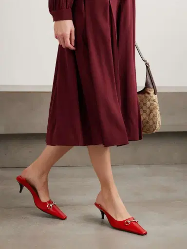Gucci Vittoria Collapsible-heel Horsebit-embellished Leather Pumps | Thumbnail 5 Gucci Vittoria Collapsible-heel Horsebit-embellished Leather Pumps | Thumbnail 5