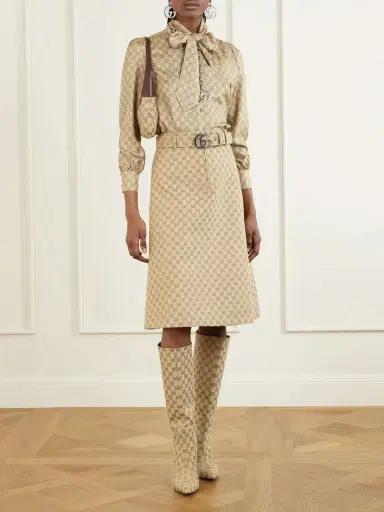Gucci Bombshell Coated-canvas Knee Boots | Thumbnail 4 Gucci Bombshell Coated-canvas Knee Boots | Thumbnail 4