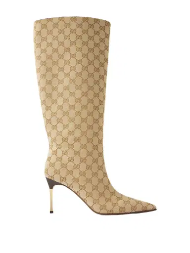 Gucci Bombshell Coated-canvas Knee Boots | Thumbnail 1 Gucci Bombshell Coated-canvas Knee Boots | Thumbnail 1