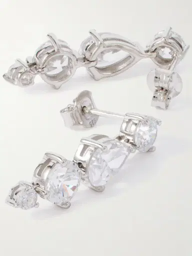 Completedworks Rhodium-plated Recycled Silver Cubic Zirconia Earrings | Thumbnail 3