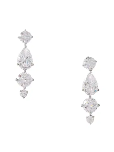 Completedworks Rhodium-plated Recycled Silver Cubic Zirconia Earrings | Thumbnail 1