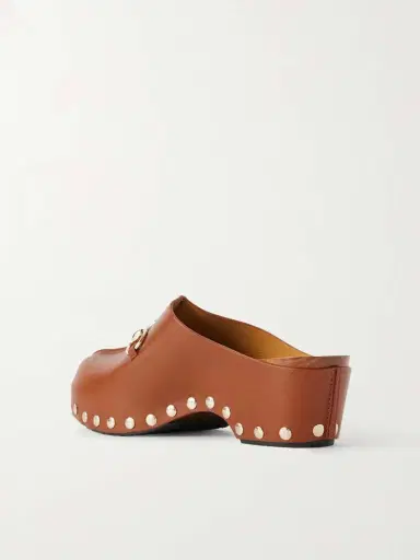 Gucci Embellished Studded Leather Clogs | Thumbnail 3 Gucci Embellished Studded Leather Clogs | Thumbnail 3