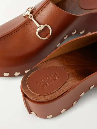 Gucci Embellished Studded Leather Clogs | Thumbnail 4 Gucci Embellished Studded Leather Clogs | Thumbnail 4