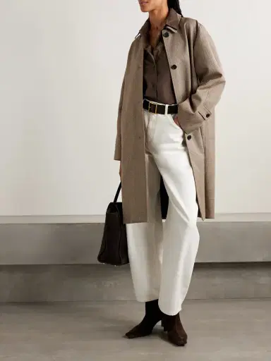 Nili Lotan Watson Prince Of Wales Checked Cotton Trench Coat | Thumbnail 2 Nili Lotan Watson Prince Of Wales Checked Cotton Trench Coat | Thumbnail 2