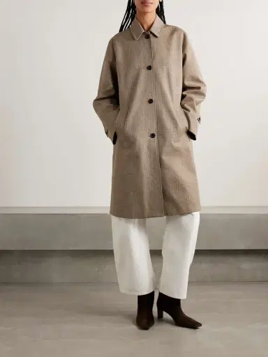 Nili Lotan Watson Prince Of Wales Checked Cotton Trench Coat | Thumbnail 3 Nili Lotan Watson Prince Of Wales Checked Cotton Trench Coat | Thumbnail 3