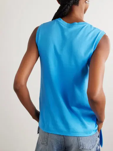 JW Anderson Tie-detailed Embroidered Cotton-jersey Tank | Thumbnail 3 JW Anderson Tie-detailed Embroidered Cotton-jersey Tank | Thumbnail 3