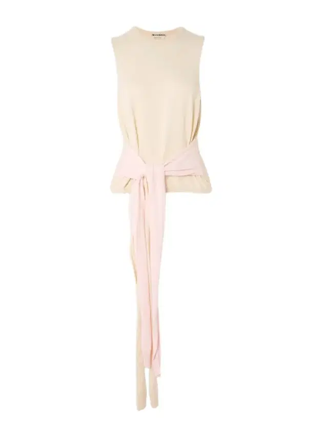 Tie-detailed Cotton And Cashmere-blend Tank