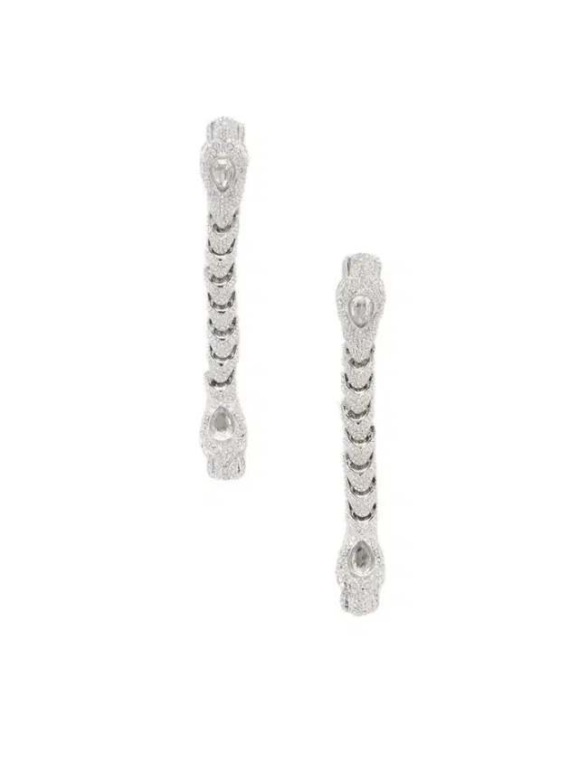 Dionysus Silver-tone And Crystal Earrings