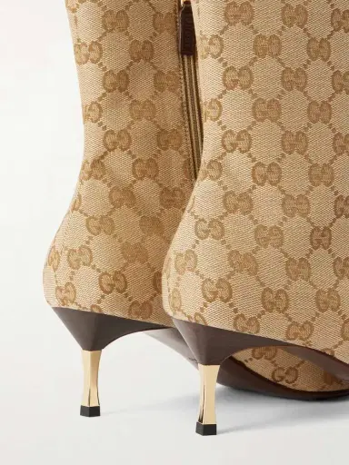 Gucci Bombshell Canvas-jacquard Ankle Boots | Thumbnail 5 Gucci Bombshell Canvas-jacquard Ankle Boots | Thumbnail 5