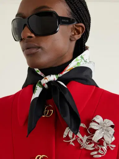 Gucci Floral-print Silk-twill Headband | Thumbnail 3