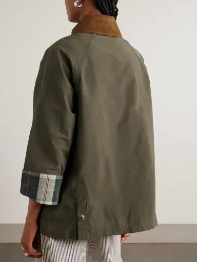 Barbour Icons Bedale Corduroy-trimmed Waxed Cotton-blend Jacket | Thumbnail 4