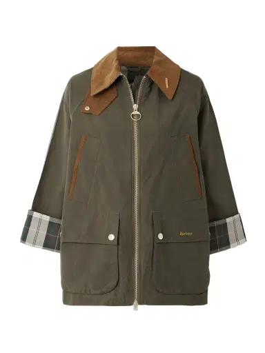 Barbour Icons Bedale Corduroy-trimmed Waxed Cotton-blend Jacket | Thumbnail 1