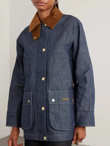 Barbour Asker Cotton Corduroy-trimmed Denim Jacket | Thumbnail 6 Barbour Asker Cotton Corduroy-trimmed Denim Jacket | Thumbnail 6