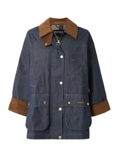 Barbour Asker Cotton Corduroy-trimmed Denim Jacket | Thumbnail 1 Barbour Asker Cotton Corduroy-trimmed Denim Jacket | Thumbnail 1