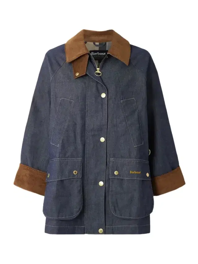 Barbour Asker Cotton Corduroy-trimmed Denim Jacket