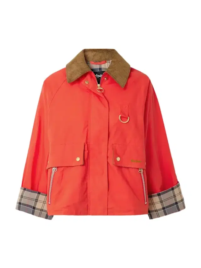 Barbour Mackworth Corduroy-trimmed Cropped Cotton Jacket