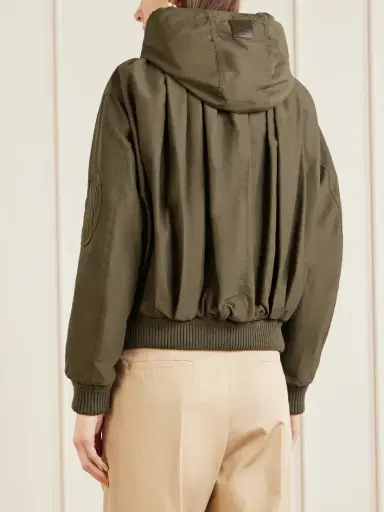 Loewe Hooded Leather-trimmed Cotton-blend Jacket | Thumbnail 4 Loewe Hooded Leather-trimmed Cotton-blend Jacket | Thumbnail 4