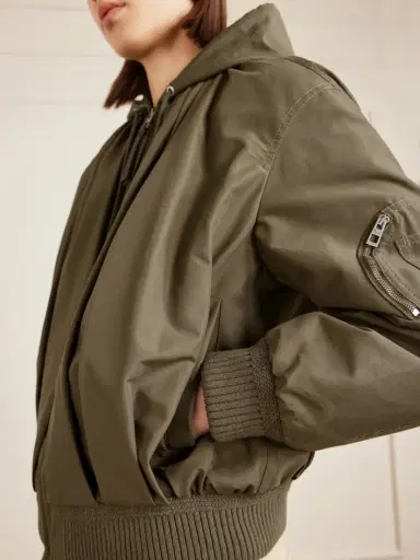 Loewe Hooded Leather-trimmed Cotton-blend Jacket | Thumbnail 5 Loewe Hooded Leather-trimmed Cotton-blend Jacket | Thumbnail 5