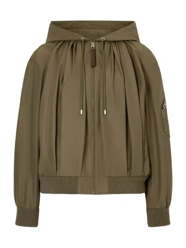 Hooded Leather-trimmed Cotton-blend Jacket