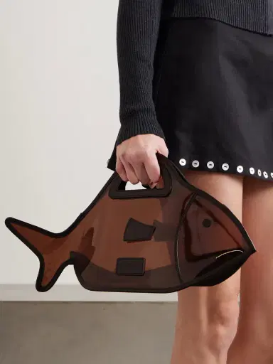 Staud Cleo Leather-trimmed Pvc Tote | Thumbnail 2