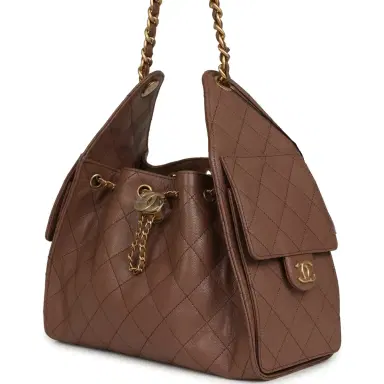 Chanel Chanel Small 25 Hobo Bag Brown Caviar Antique Gold Hardware | Thumbnail 5 Chanel Chanel Small 25 Hobo Bag Brown Caviar Antique Gold Hardware | Thumbnail 5