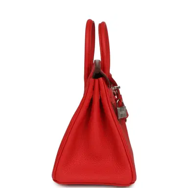 HERMÈS Hermes Birkin 25 Rouge de Coeur Togo Palladium Hardware | Thumbnail 4