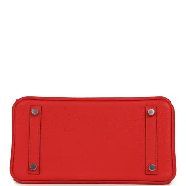 HERMÈS Hermes Birkin 25 Rouge de Coeur Togo Palladium Hardware | Thumbnail 6