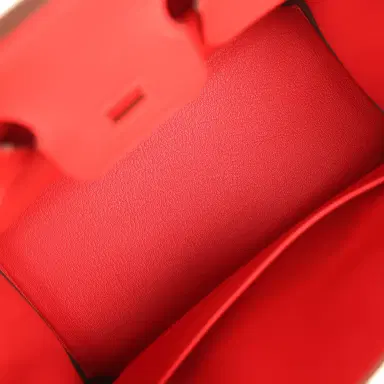 HERMÈS Hermes Birkin 25 Rouge de Coeur Togo Palladium Hardware | Thumbnail 8