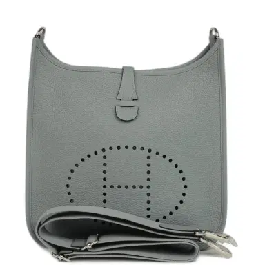 HERMÈS Hermes Evelyne III PM Gris Pantin Clemence Palladium Hardware | Thumbnail 1 HERMÈS Hermes Evelyne III PM Gris Pantin Clemence Palladium Hardware | Thumbnail 1