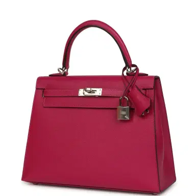 HERMÈS Hermes Kelly Sellier 25 Rose Poupre Madame Palladium Hardware | Thumbnail 5 HERMÈS Hermes Kelly Sellier 25 Rose Poupre Madame Palladium Hardware | Thumbnail 5