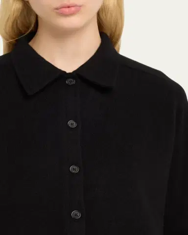 Toteme Cashmere Knit Button-Front Cardigan | Thumbnail 5