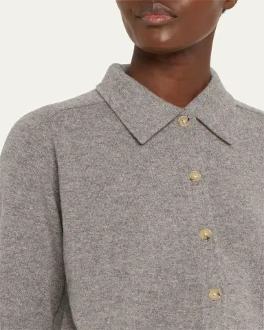 Toteme Cashmere Knit Button-Front Cardigan | Thumbnail 9