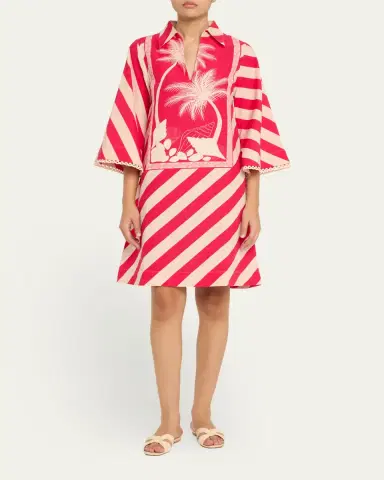 Verandah Palm Panel Kaftan Dress | Thumbnail 2