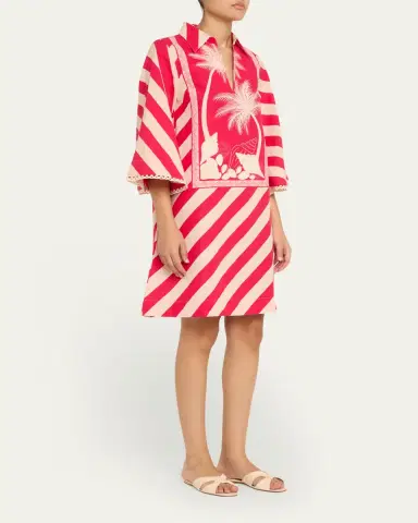 Verandah Palm Panel Kaftan Dress | Thumbnail 4