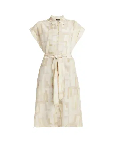 Kiton Abstract Watercolor Belted Dress | Thumbnail 1