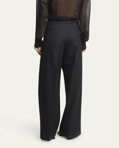 Dries Van Noten Porter Straight Leg Wool Pants | Thumbnail 3