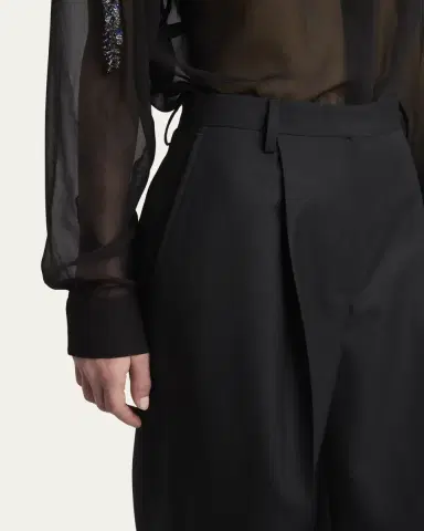 Dries Van Noten Porter Straight Leg Wool Pants | Thumbnail 5
