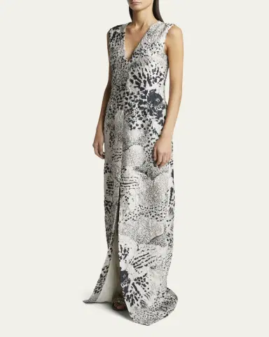 Dries Van Noten Delina Long Orchid Dress | Thumbnail 4 Dries Van Noten Delina Long Orchid Dress | Thumbnail 4