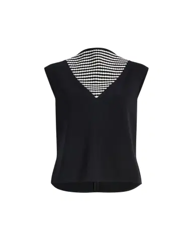 Proenza Schouler Prescott Stripe Panel Matte Crepe Top | Thumbnail 1 Proenza Schouler Prescott Stripe Panel Matte Crepe Top | Thumbnail 1