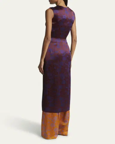 Dries Van Noten Romina Floral Drawstring Sleeveless Coat | Thumbnail 3