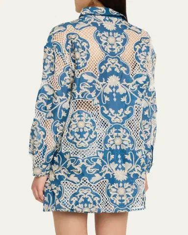 Agua by Agua Bendita Cecilia Ribbons Button-Front Shirt | Thumbnail 3